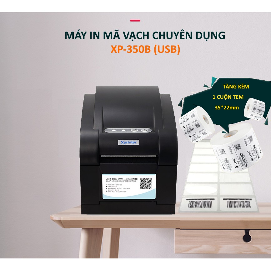 Máy In Mã Vạch XPrinter XP 350B Cho Đơn hàng shopee | WebRaoVat - webraovat.net.vn