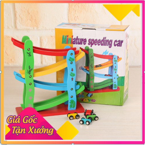 Đồ chơi băng trượt ô tô zizac gỗ cho bé