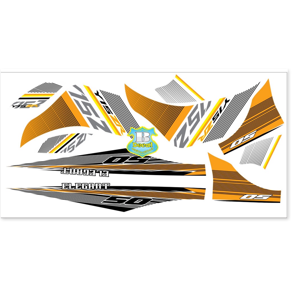 ( Quí khách vui lòng mang ra tiệm cho thợ dán ) elegant 50 2016 Y15ZR dán xe trắng