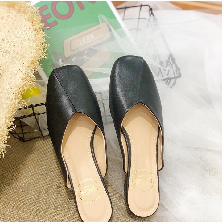 [FORM BÉ- CHỌN LÊN 1 SIZE] DÉP SỤC NAGASHOES SỤC MŨI VUÔNG PHỐI CHỈ NAD70