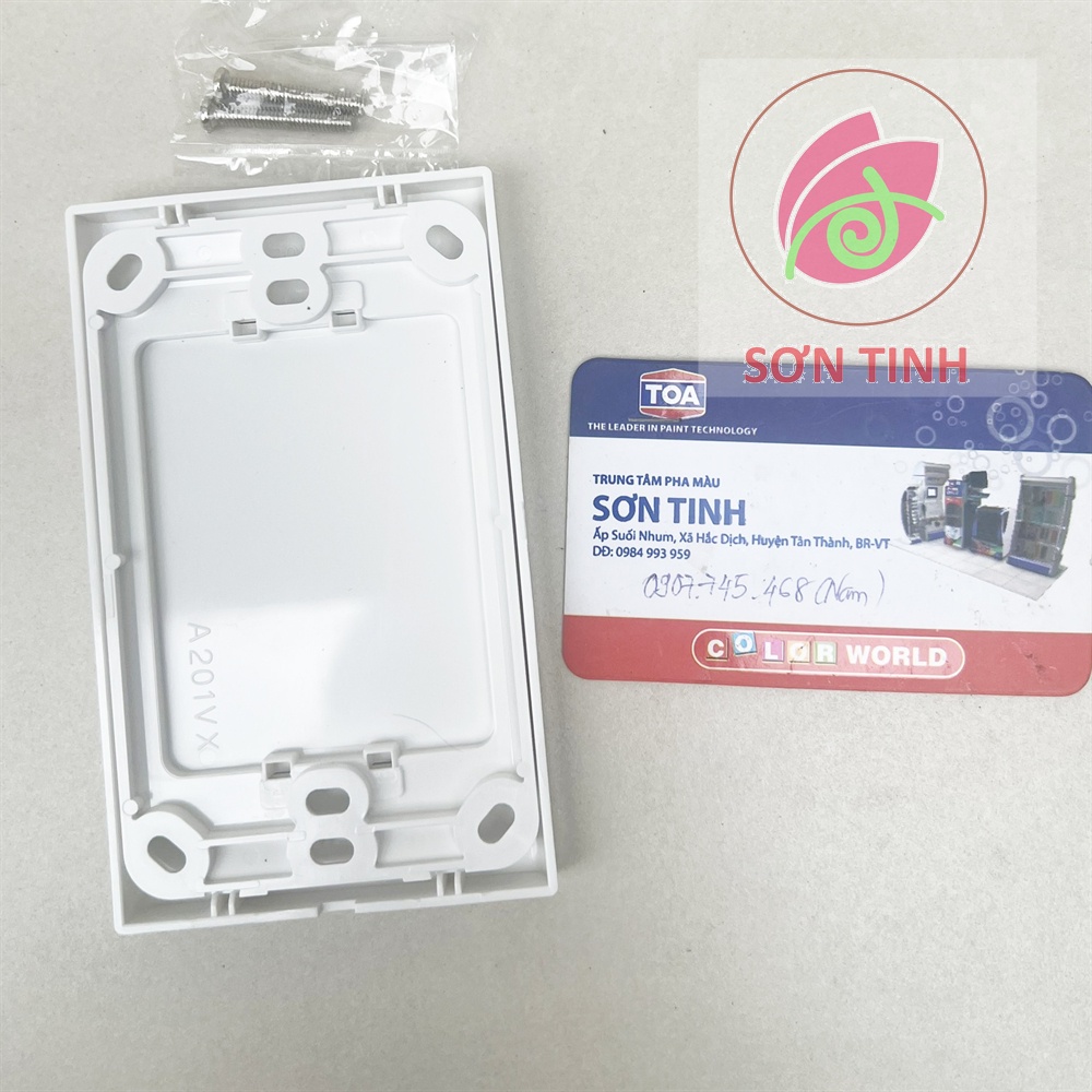 Mặt nạ trơn A201VXN âm tường , nổi ĐƠN CHỮ NHẬT MPE