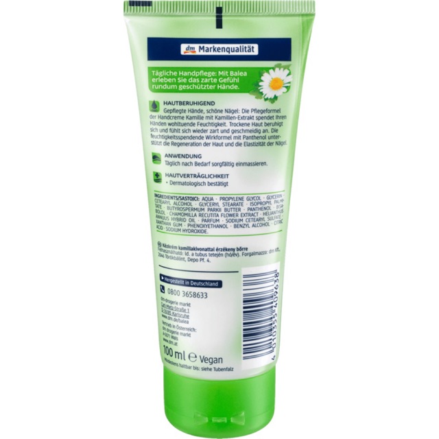 Kem dưỡng da tay Balea Kamille hoa cúc 100ml