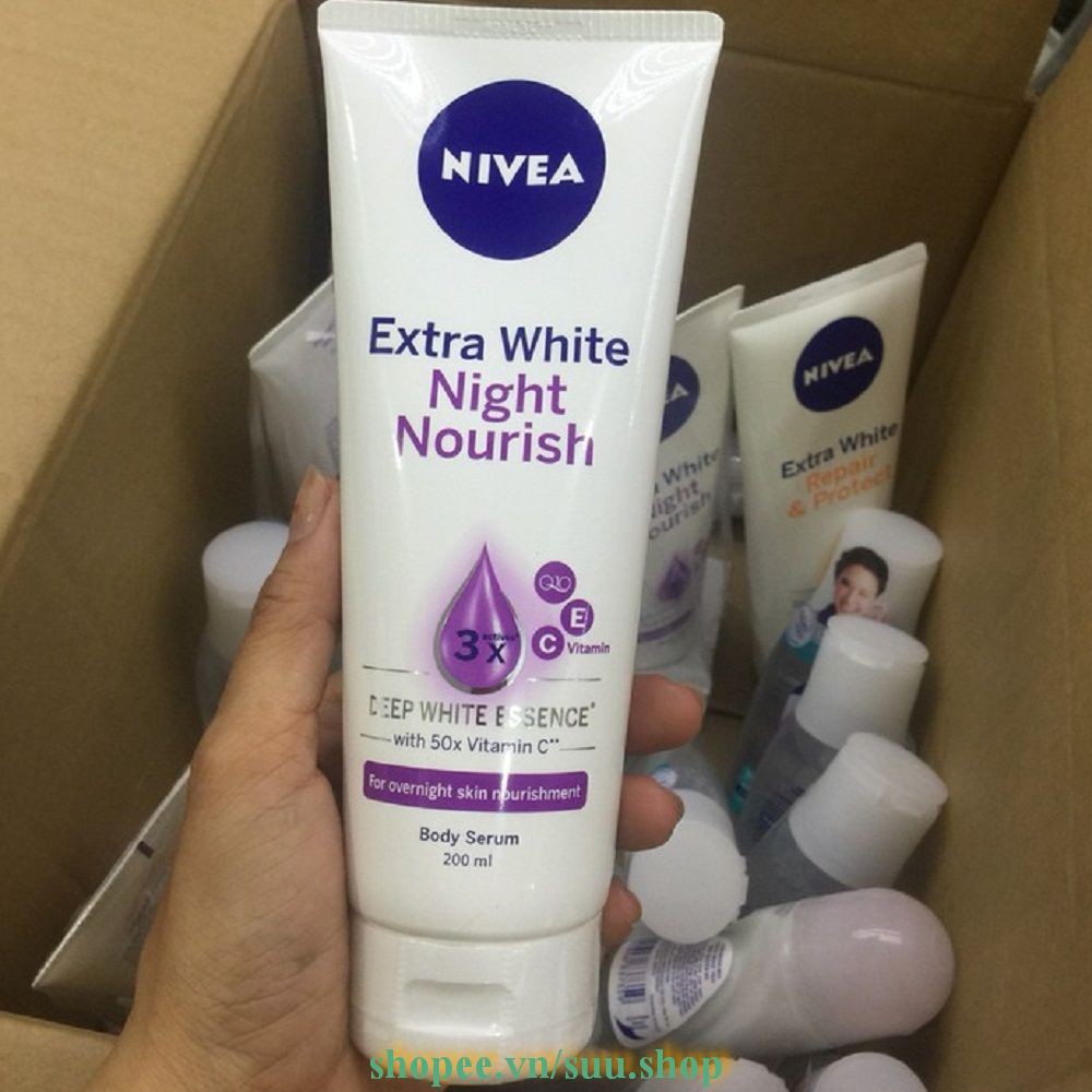 Serum Dưỡng Thể Nivea 200ml Trắng Da Ban Đêm - 89122 suu.shop cam kết 100% chính hãng | BigBuy360 - bigbuy360.vn