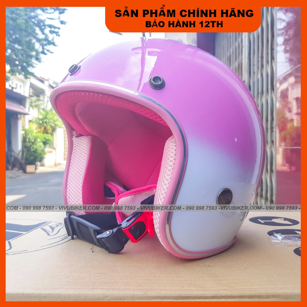 Mũ bảo hiểm 3/4 màu vàng cam siêu dễ thương đi phượt - Nón bảo hiểm 3/4 màu cam vàng chính hãng giá rẻ