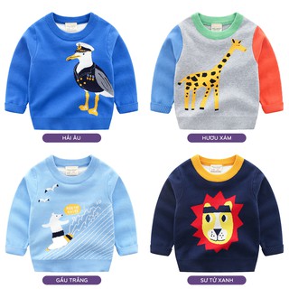 Áo len bé trai WELLKIDS họa tiết dễ thương cho bé hàng xuất Âu Mỹ