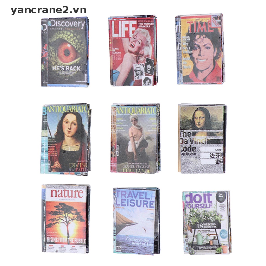 Bộ 3 Mô Hình Tạp Chí mini Tỉ Lệ 1: 12 Dành Cho Búp Bê