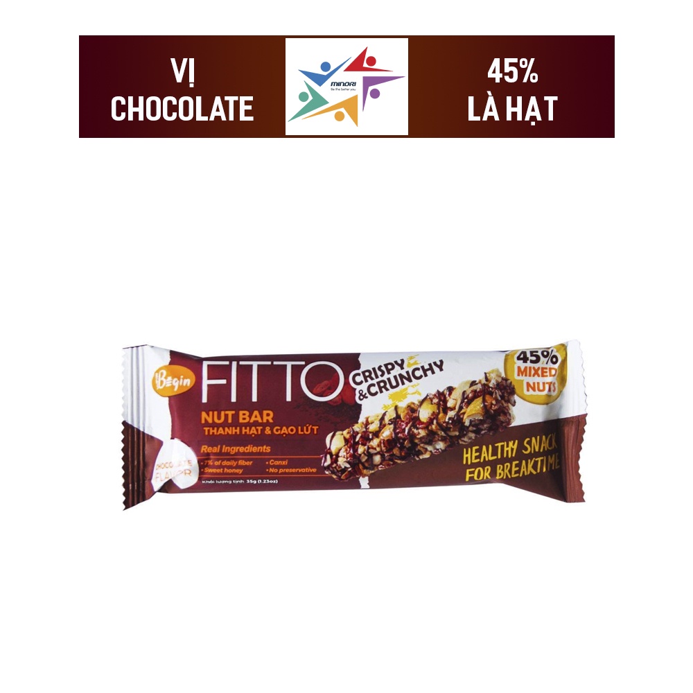 Thanh ngũ cốc gạo lứt và các loại hạt hộp 6 thanh fitto nut bar 210gr - ảnh sản phẩm 3