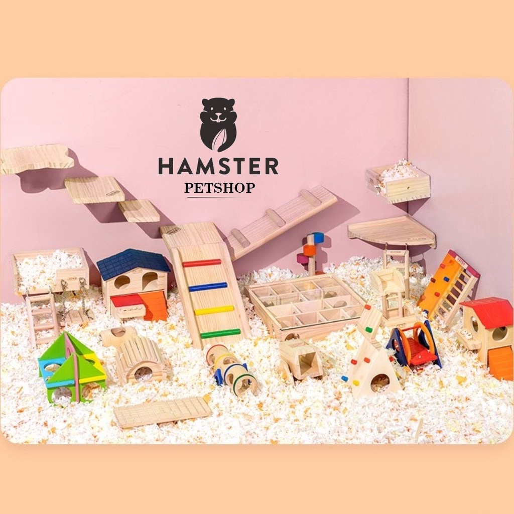 Nhà ngủ gỗ 2 tầng cho Hamster