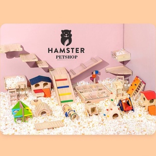 Nhà ngủ gỗ 2 tầng cho Hamster