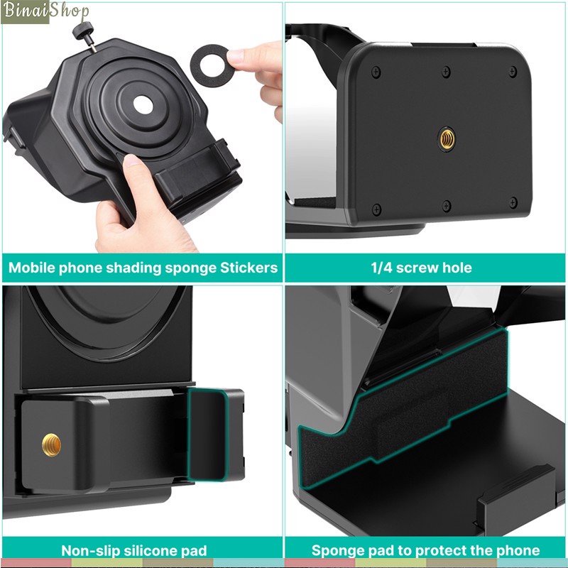 Ulanzi Teleprompter PT-15 - Máy Nhắc Chữ Mini Dùng Cho Điện Thoại, Máy Ảnh, Máy Quay