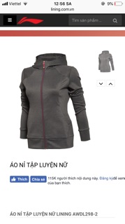 Áo nỉ Lining nữ sale sốc