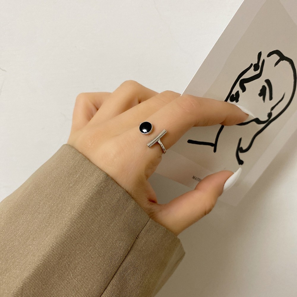 Nhẫn Đeo Tay Màu Đen Có Thể Điều Chỉnh Cho Cặp Đôi