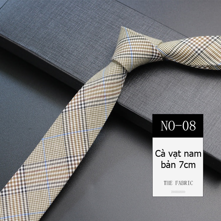 Cà vạt nam, cà vạt kẻ caro bản 6 và 7cm nhiều họa tiết đẹp
