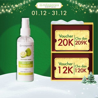 Serum Xịt dưỡng tóc tinh dầu bưởi kích thích mọc tóc MILAGANICS 100ml giúp giảm rụng tóc, kích thích mọc tóc nhanh chóng