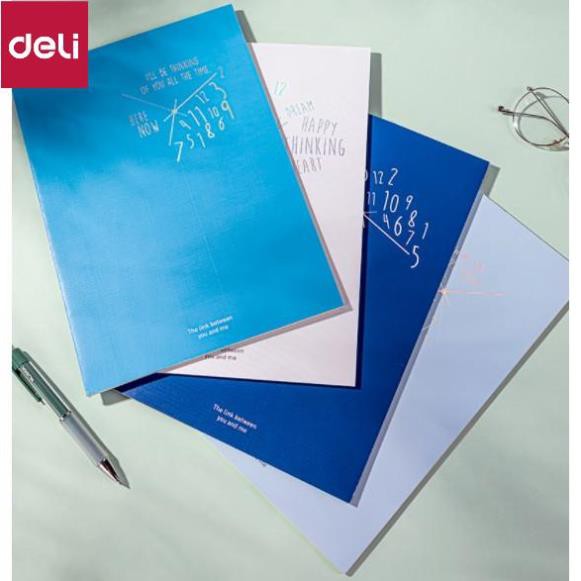 Sổ ghi chép khâu gáy A5 40 trang Deli - Vở kẻ ngang giấy chống lóa -  FA540 (Giao màu ngẫu nhiên)