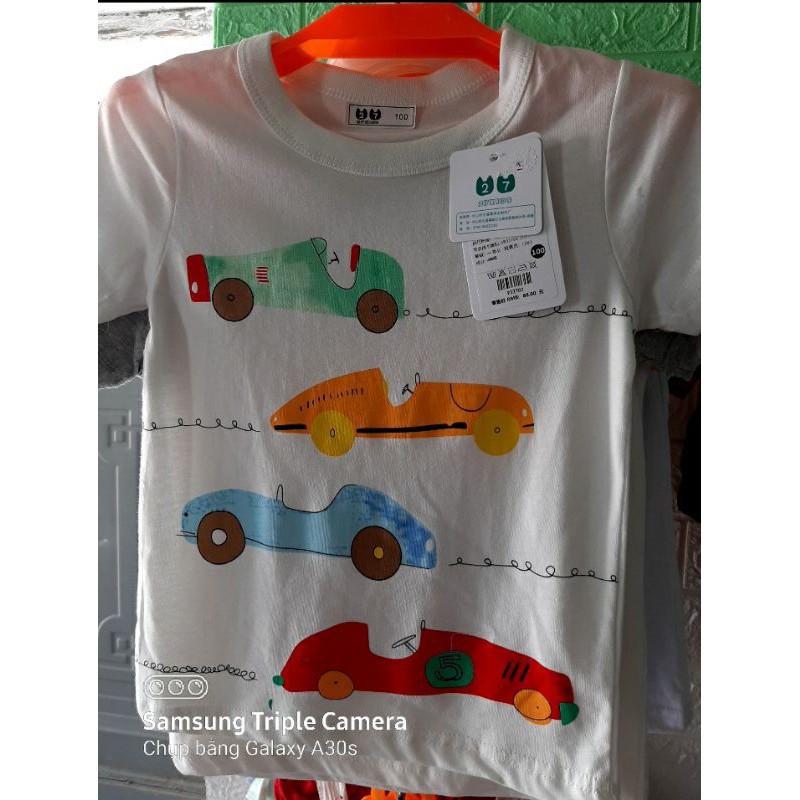 [Chuẩn Hãng] Áo Thun Ngắn Tay 100% Cotton 27Kids Cho Bé Trai 2 3 4 5 Tuổi