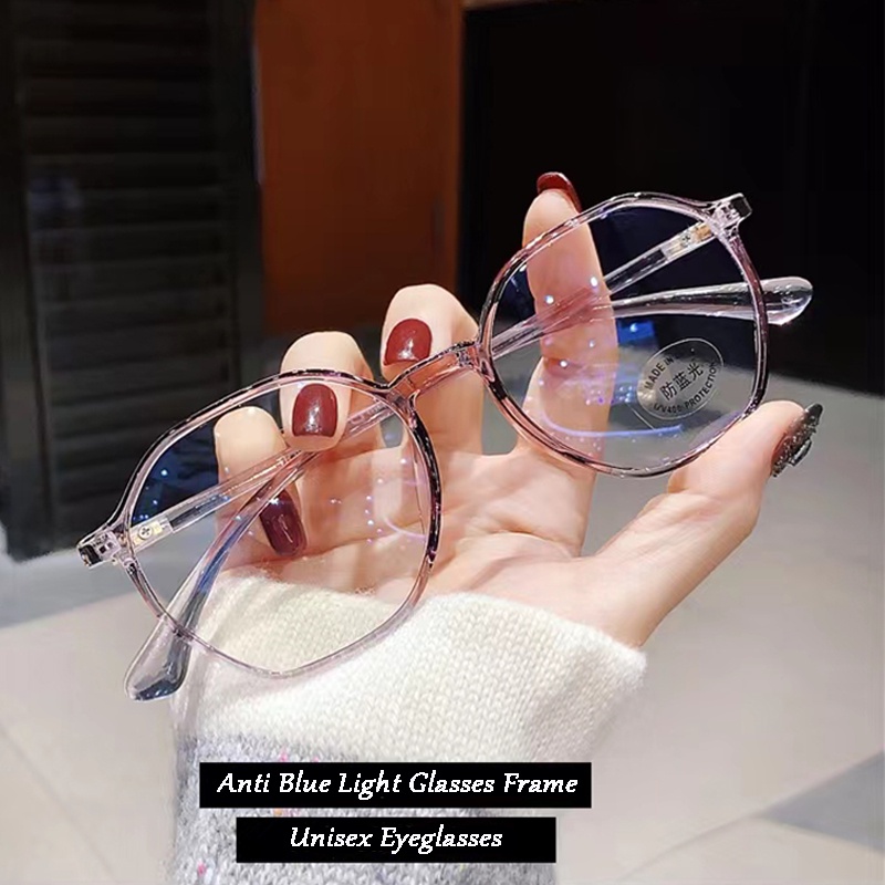 Mắt Kính Gọng Vuông Bằng Nhựa Trong Suốt Chống Ánh Sáng Xanh Thời Trang Cho Nữ