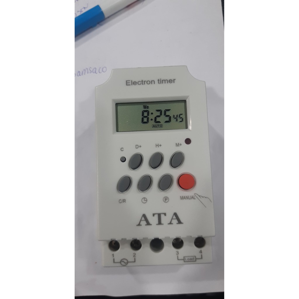 Công tắc hẹn giờ điện tử ATA AT-17C, 17 chương trình điều khiển tắt mở chuông báo theo lịch hẹn - Hàng chính hãng
