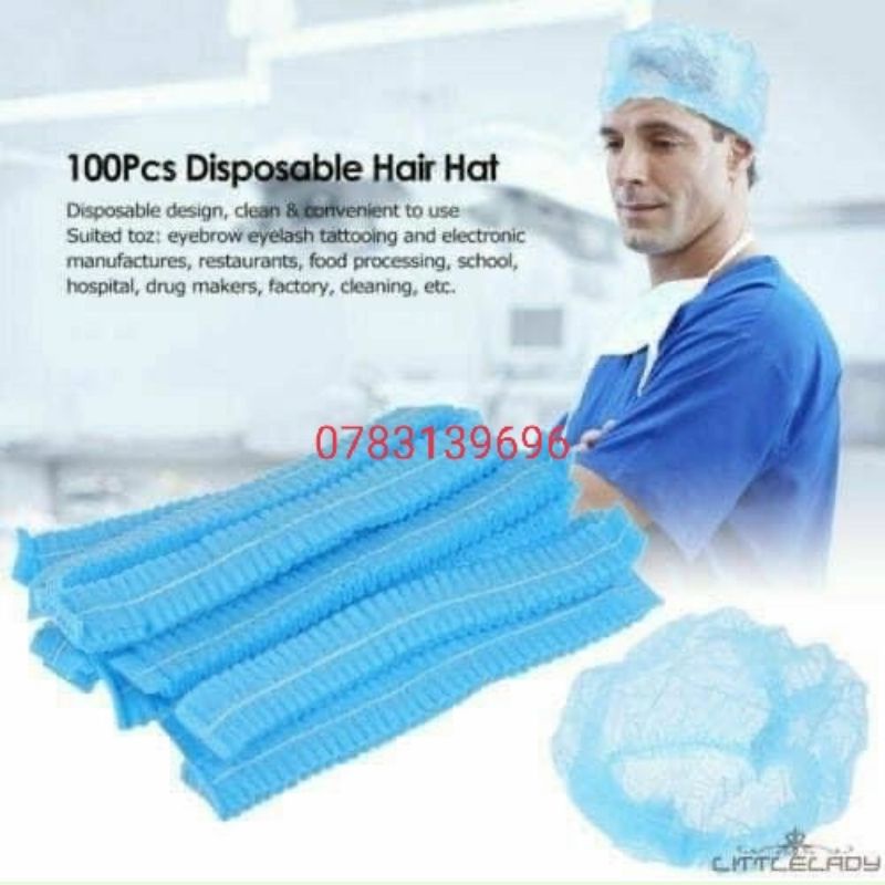 COMBO 100 mũ CON SÂU chụp đầu y tế loại 2 chun