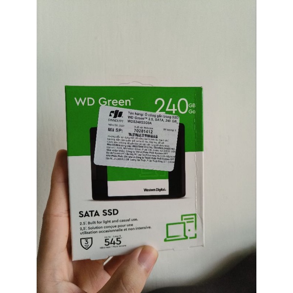 Ổ cứng SSD WD green 240GB hàng chính hãng