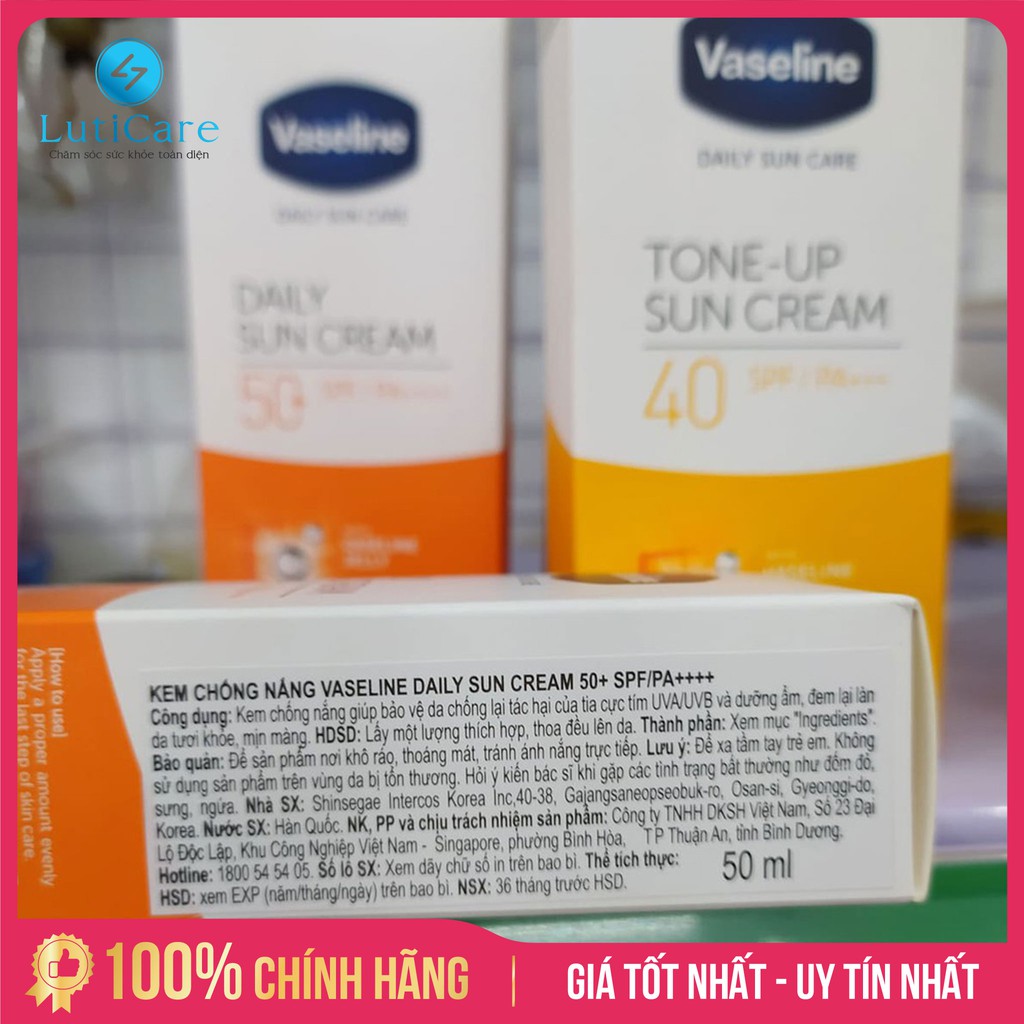 Vaseline Kem chống nắng Hàn Quốc Daily SPF 50++++