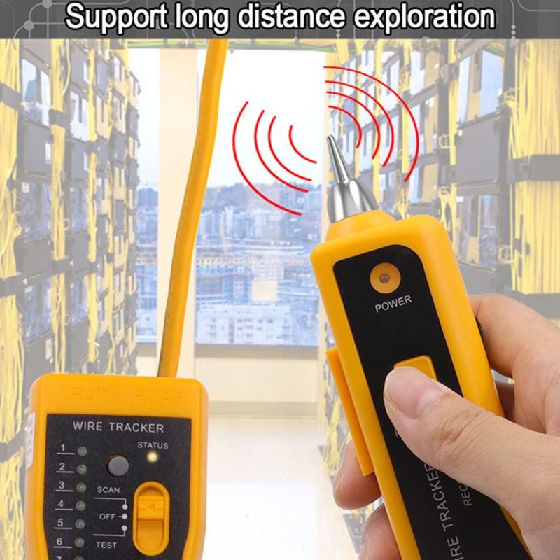 Thiết Bị Kiểm Tra Đường Dây Cáp Lan Cat5 Cat6 RJ11 RJ45 Utp Điện Thoại