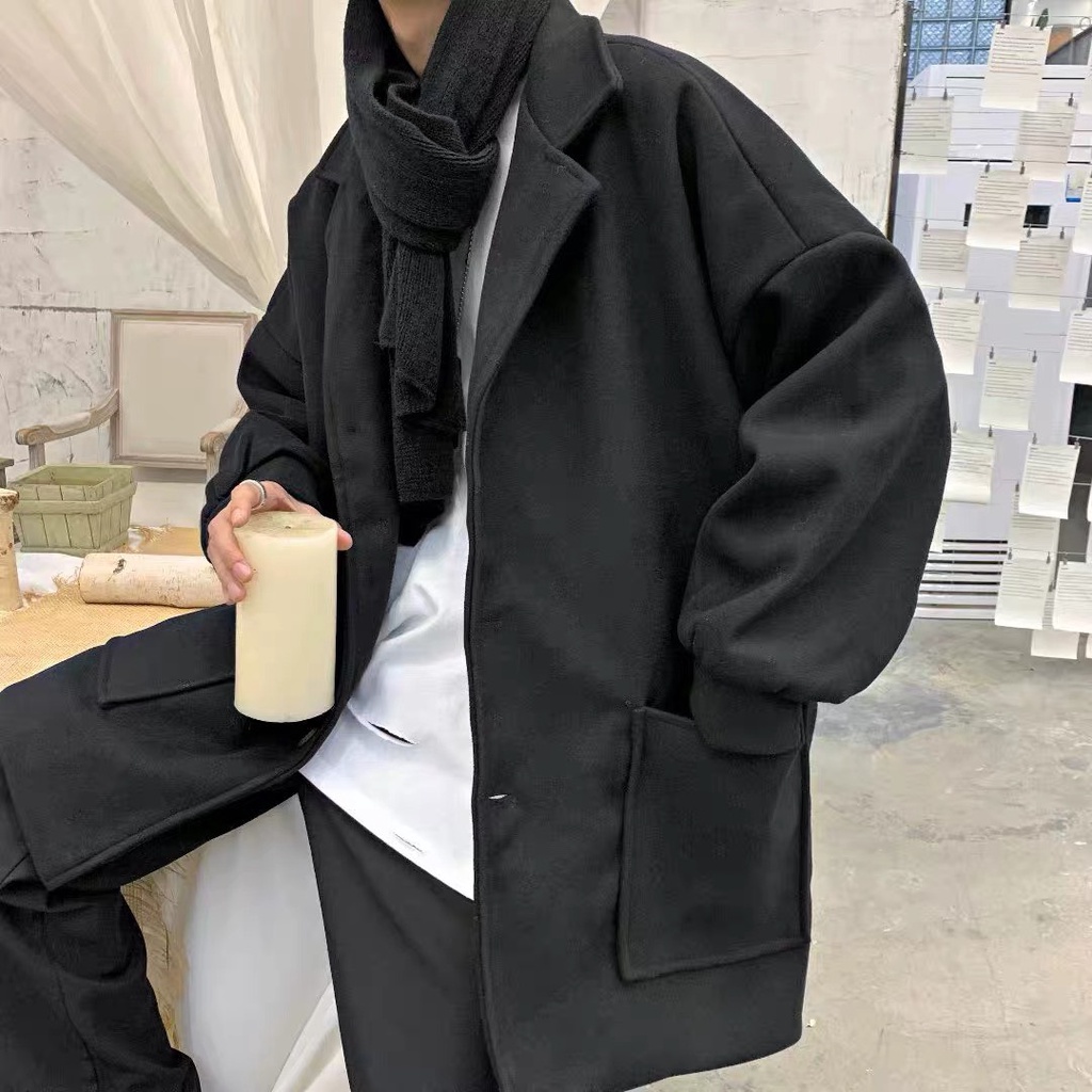 Áo Cardigan Nam Nữ - Áo măng tô chất dạ nam nữ đều mặc, chất dạ ép lì dày dặn có lót 1 lớp lụa bên trong ullazzang