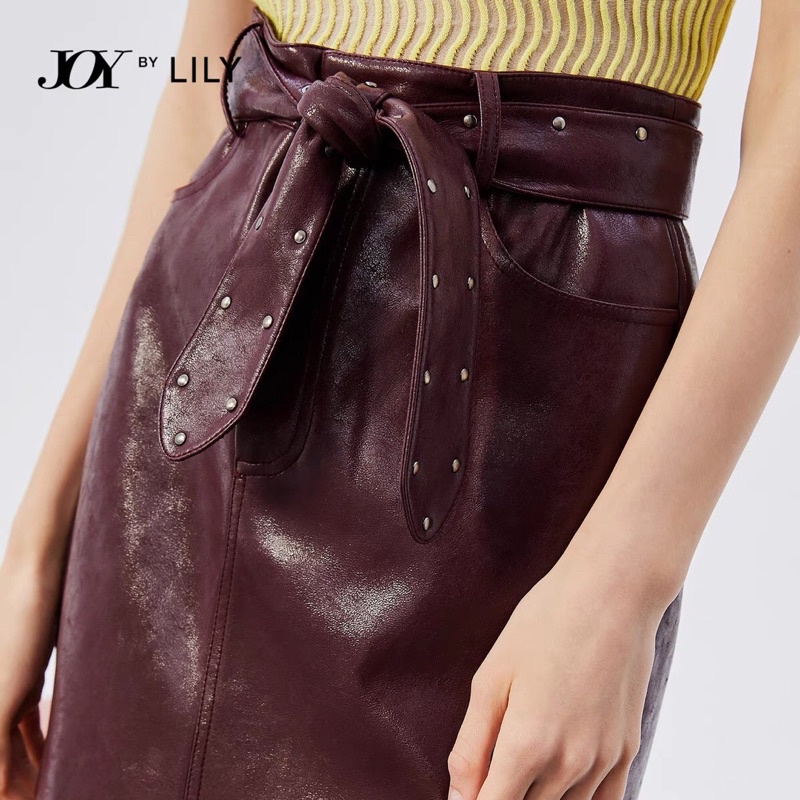 Chân váy da bóng Lily