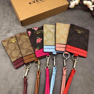 Dây đeo thẻ Coach da
