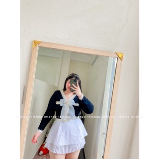 Áo Len Nơ Tơ Đính Hạt Tay Dài [ TNT Shop Bigsize 60kg 90kg ]