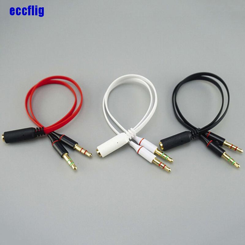 Ecc 1 Bộ Chia Âm Thanh Tai Nghe Từ 1 Cái 3.5 mm Y Splitter 2 Jack Male Sang 1 Female