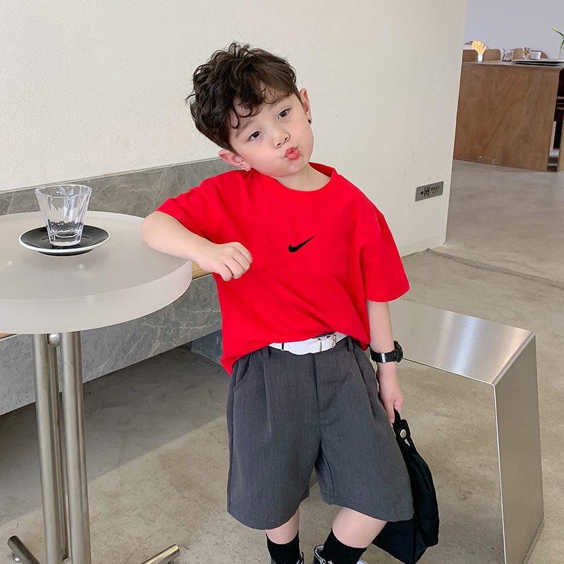 Áo Thun Ngắn Tay Mùa Hè Phong Cách Mới 2022 Cho Bé Trai Bé Gái