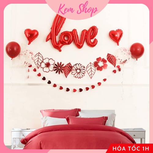Bóng chữ LOVE liền trang trí sinh nhật cầu hôn Kemshop - K207