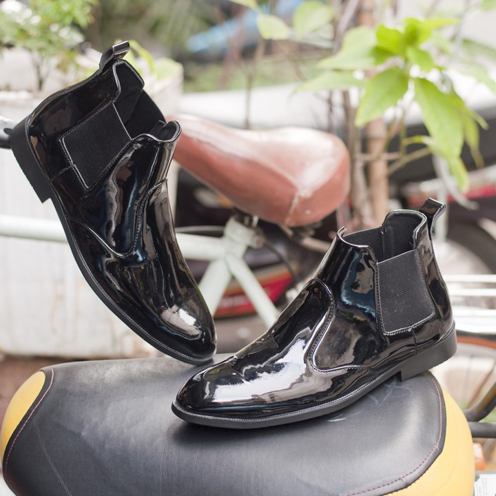 Giày Boot Nam AROTI Cao Cổ Chất Đẹp Cao Cấp,Đế Khâu Siêu Bền, Tăng Chiều Cao 3cm Form Hàn Màu Đen - CB520-Bóng sp1 | BigBuy360 - bigbuy360.vn