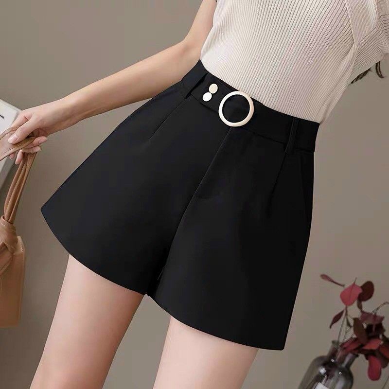 Quần short cạp cao có đai