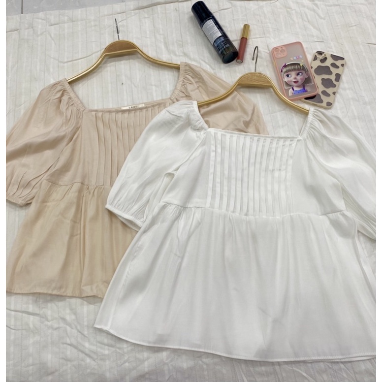 Áo babydoll  và dây buộc tóc