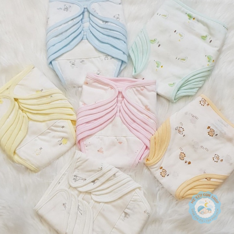 (3-8kg) SET 5 TẢ VẢI DÁN CHO BÉ SƠ SINH- Hiệu CÚN CON Sweeties (katydang)
