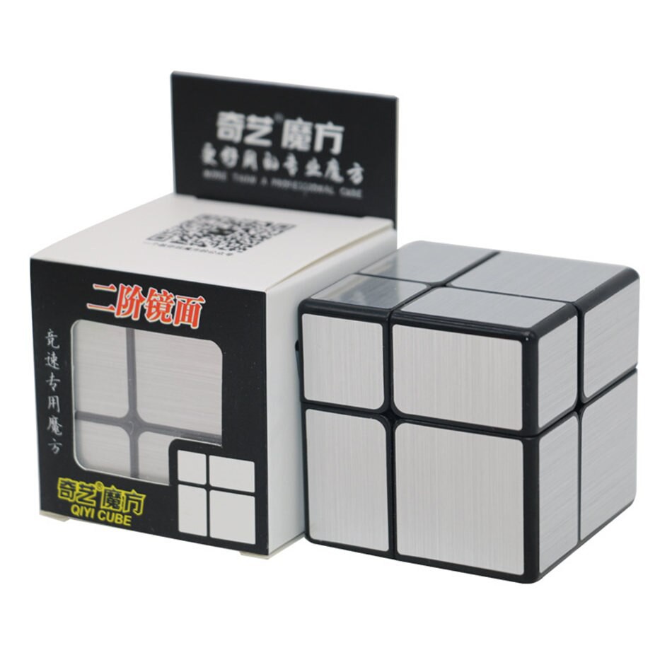 Đồ Chơi Rubik Qiyi Mirror Bạc 2x2 - Rubik Biến Thể Giúp Phát Riển IQ