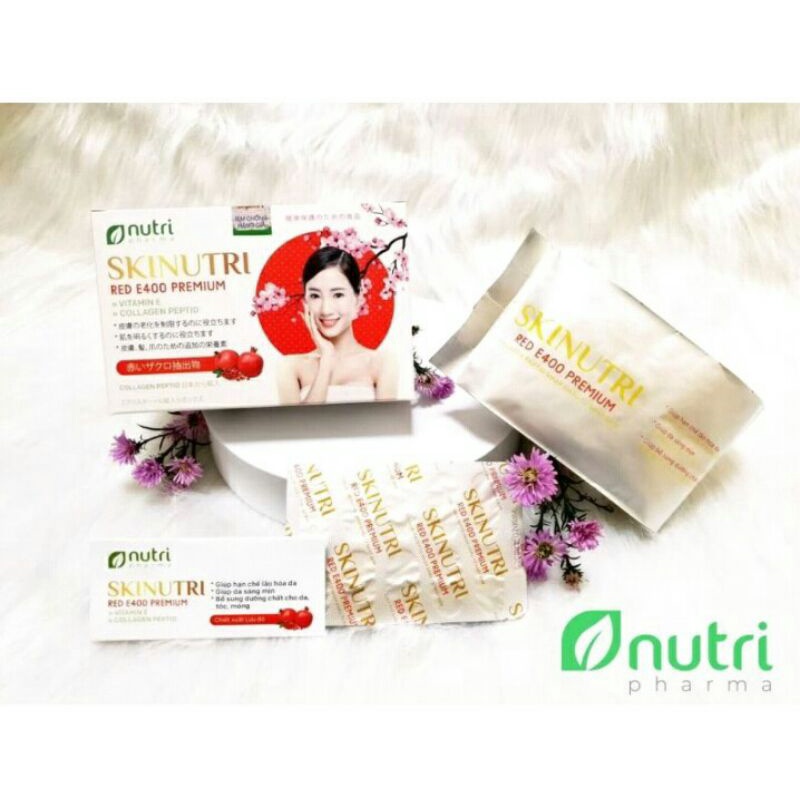 Vitamin E + Collagen Skinutri red E400 premium