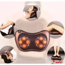 Gối massage hồng ngoại 8 bi mát xa cao cấp Nhật Bản có thể Matxa vai, lưng, cổ, bụng, tiện lợi