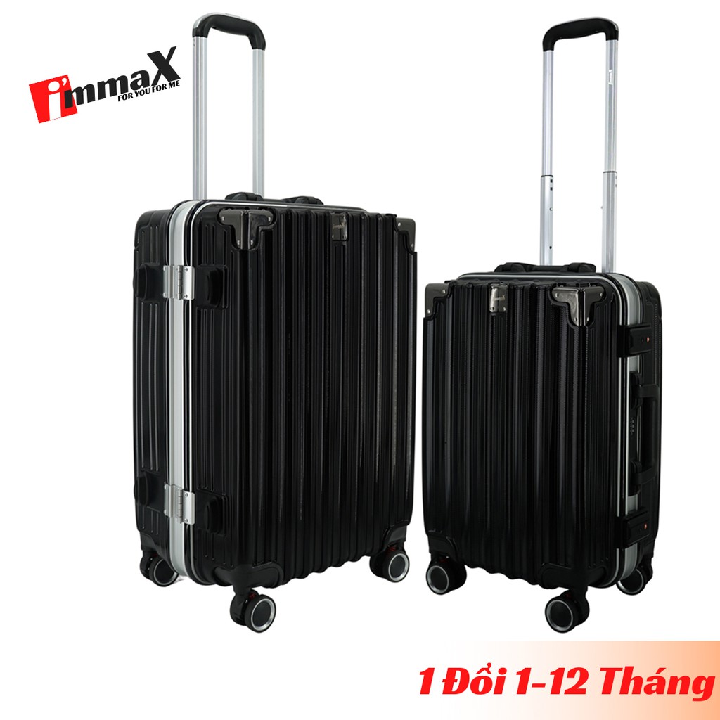 Bộ 2 vali khung nhôm nắp gập immaX A18 size 20inch + 24inch