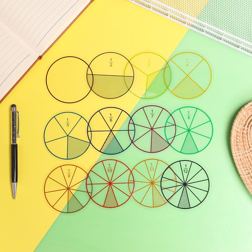 Set 12 Dụng Cụ Học Toán Hình Tròn 8cm Chuyên Dụng
