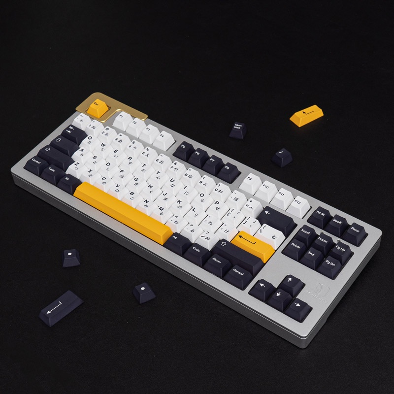 Bàn Phím 138 Phím Pbt Màu Trắng Đen Tối Giản Cho Bàn Phím Cơ 61 / 64 / 68 / 75 / 84 / 87