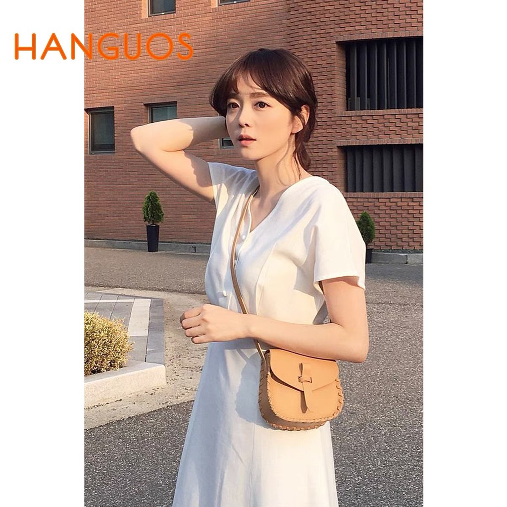 Váy trắng suông dài dáng basic