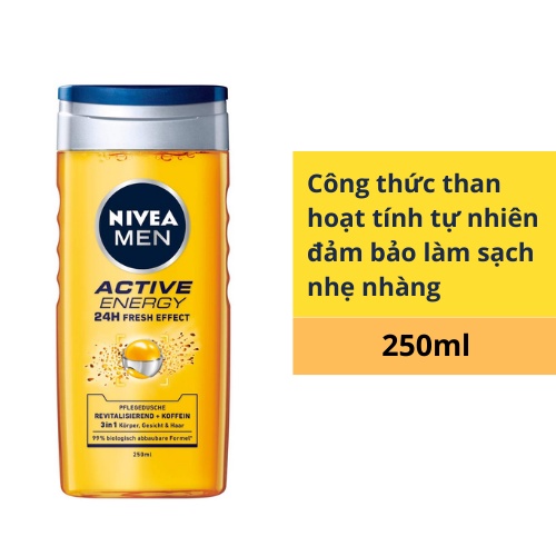 Sữa tắm Nivea Men 3in1 nội địa Đức 250ml - Shop Mecici