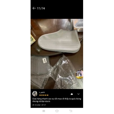 bọc giày silicon đi mưa