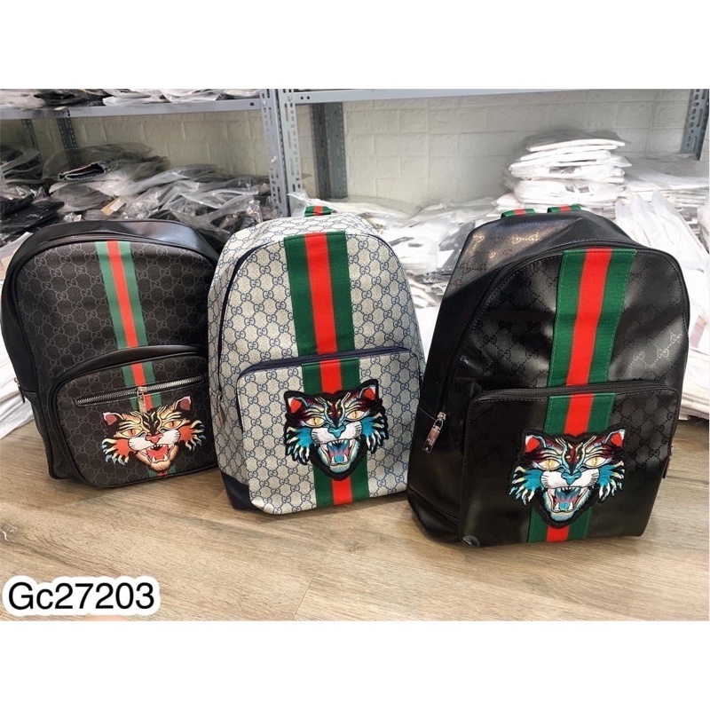 Balo nam đi học gucci hình mèo thêu cao cấp
