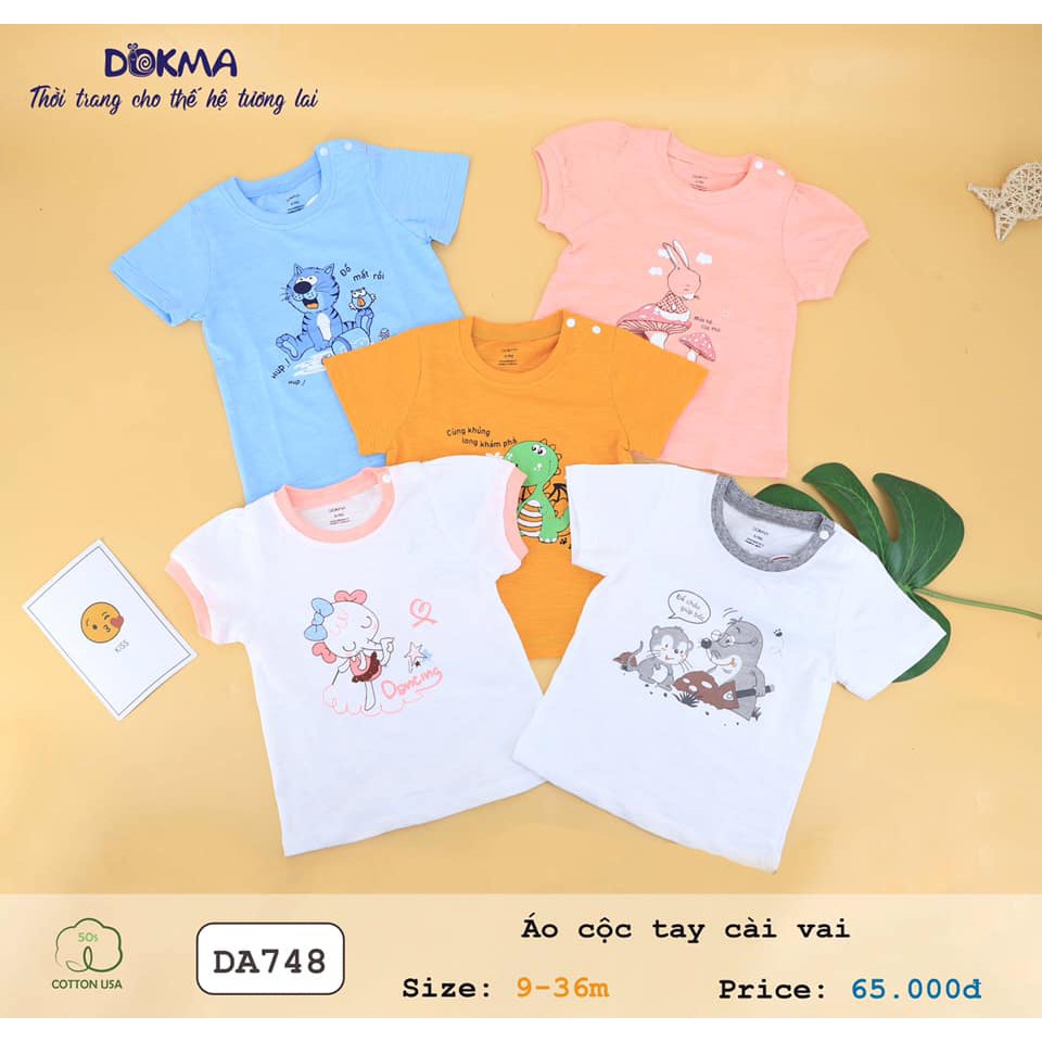 DA748 Áo cộc tay cài vai Dokma (9-36M)