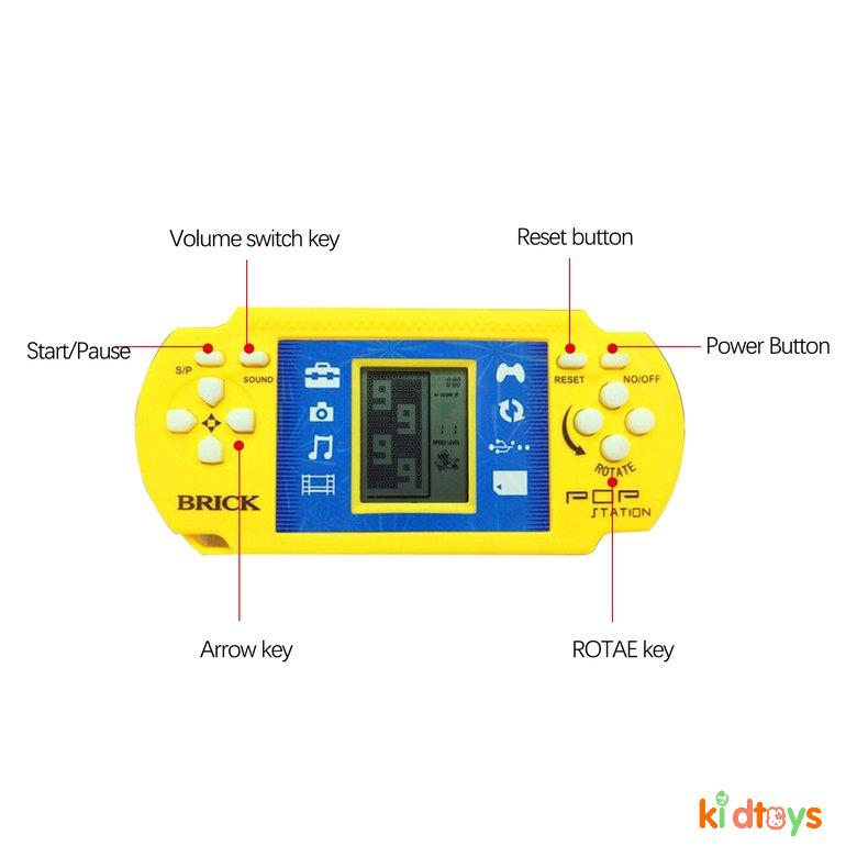 Máy chơi game xếp gạch cầm tay có màn hình LCD cao cấp cho bé