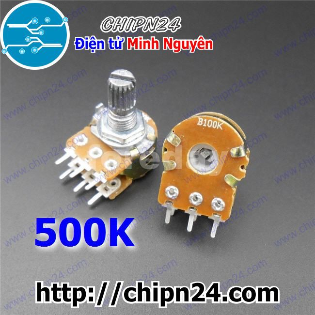 [3 CÁI] (F34) Biến trở Volume Đôi 500K WH148 (B504 504 6 chân)